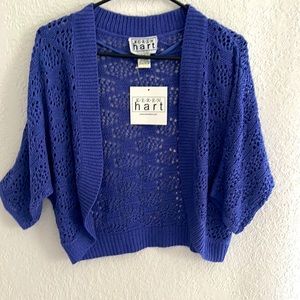 KEREN Hart Shrug NWT Open Front Light Knit Cropped Cardigan Size M